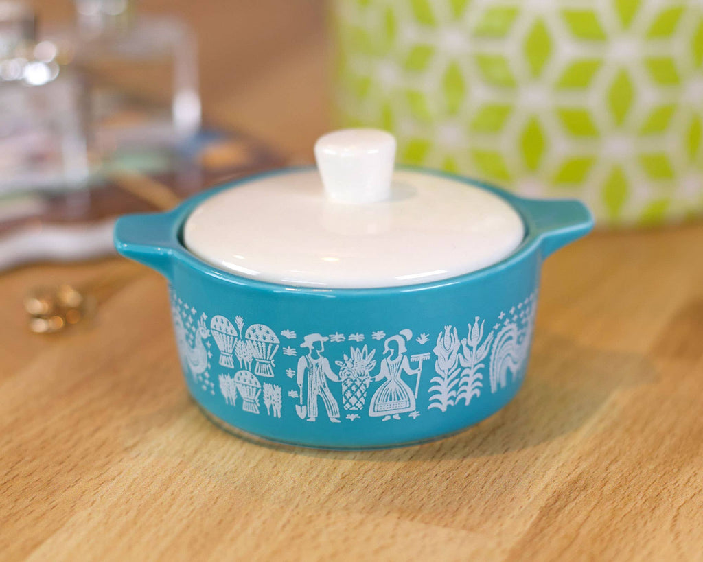 Pyrex-Inspired Butterprint Casserole Ceramic Trinket Box