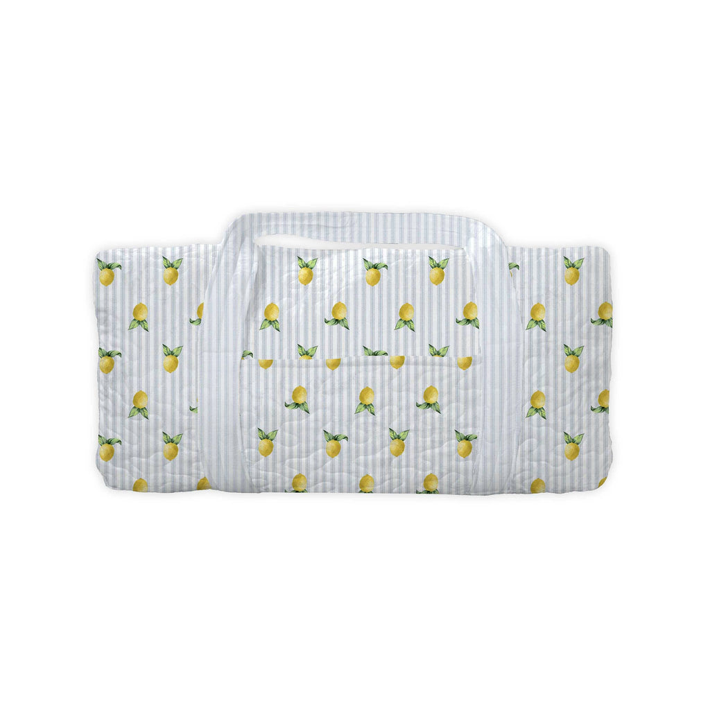 Lemon Sorbet Blue Weekender Duffle Bag
