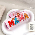 Mother's Day Floral MAMA Print Large Hair Clip: F