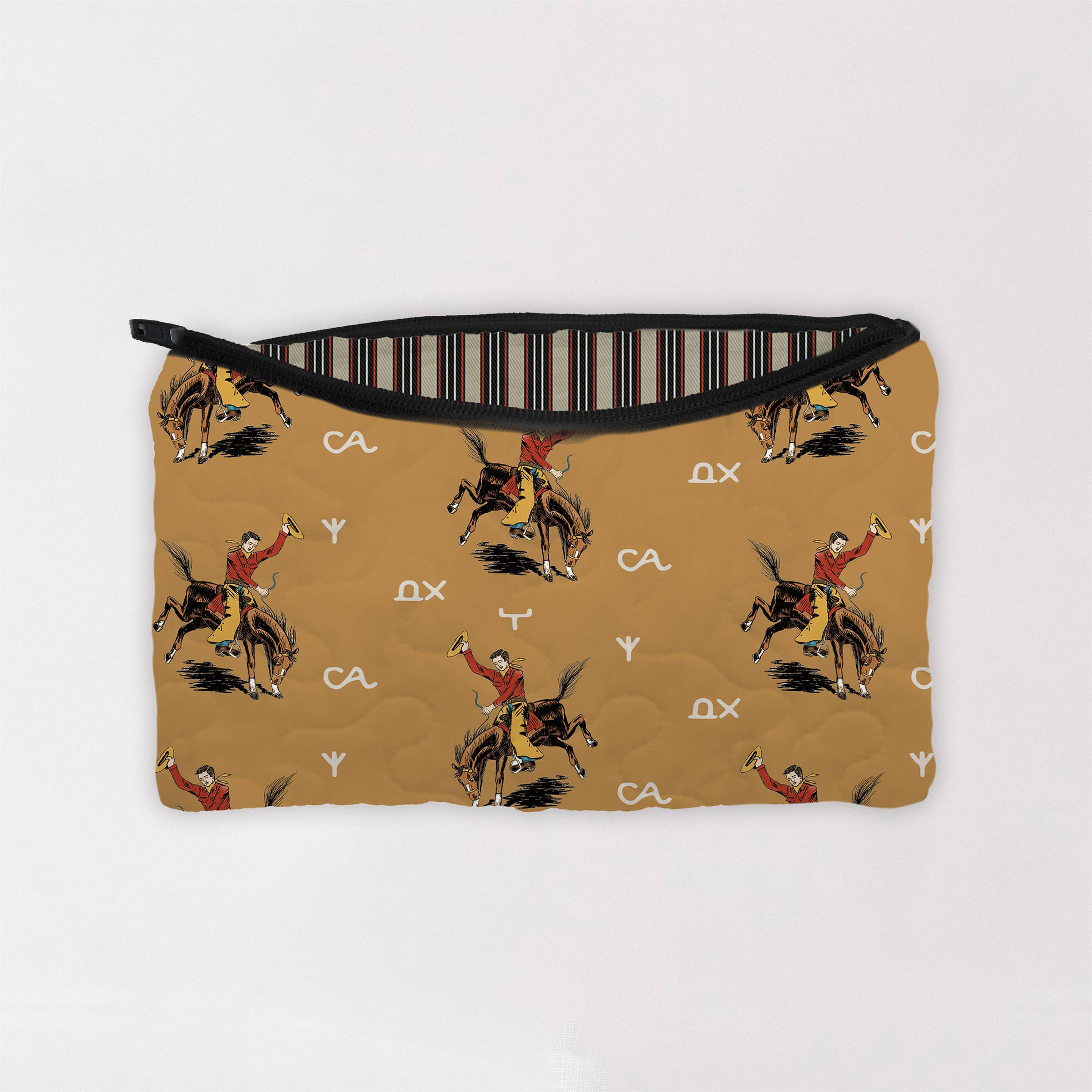 Lazy J Gold Makeup Bag: Small