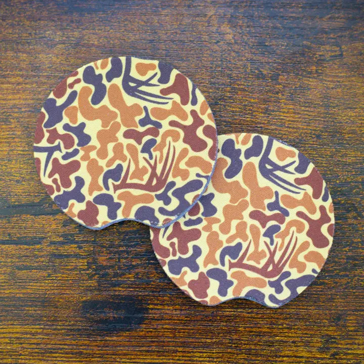Antler Camo Car Coasters