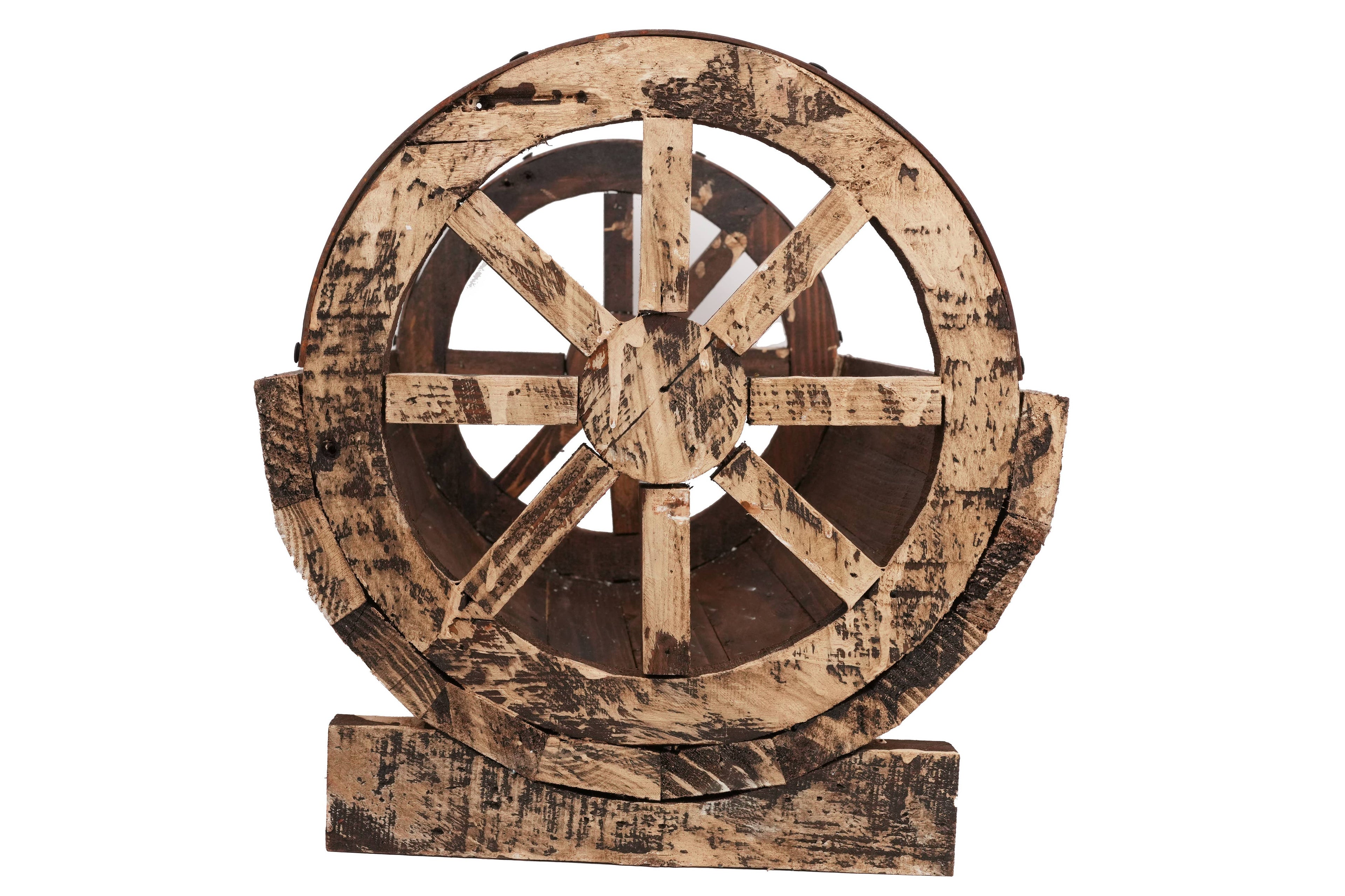 Half Barrel Wooden Storage Rack