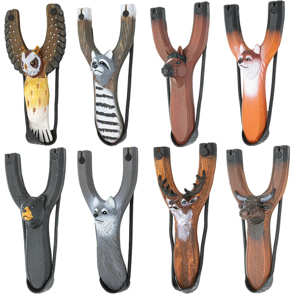 Wooden Animal Slingshots: Coyote