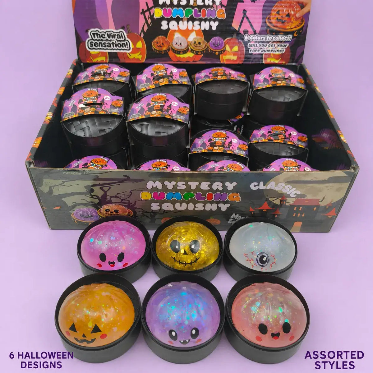 5.5cm Mini Halloween Bao Squishies: Pectin Gel