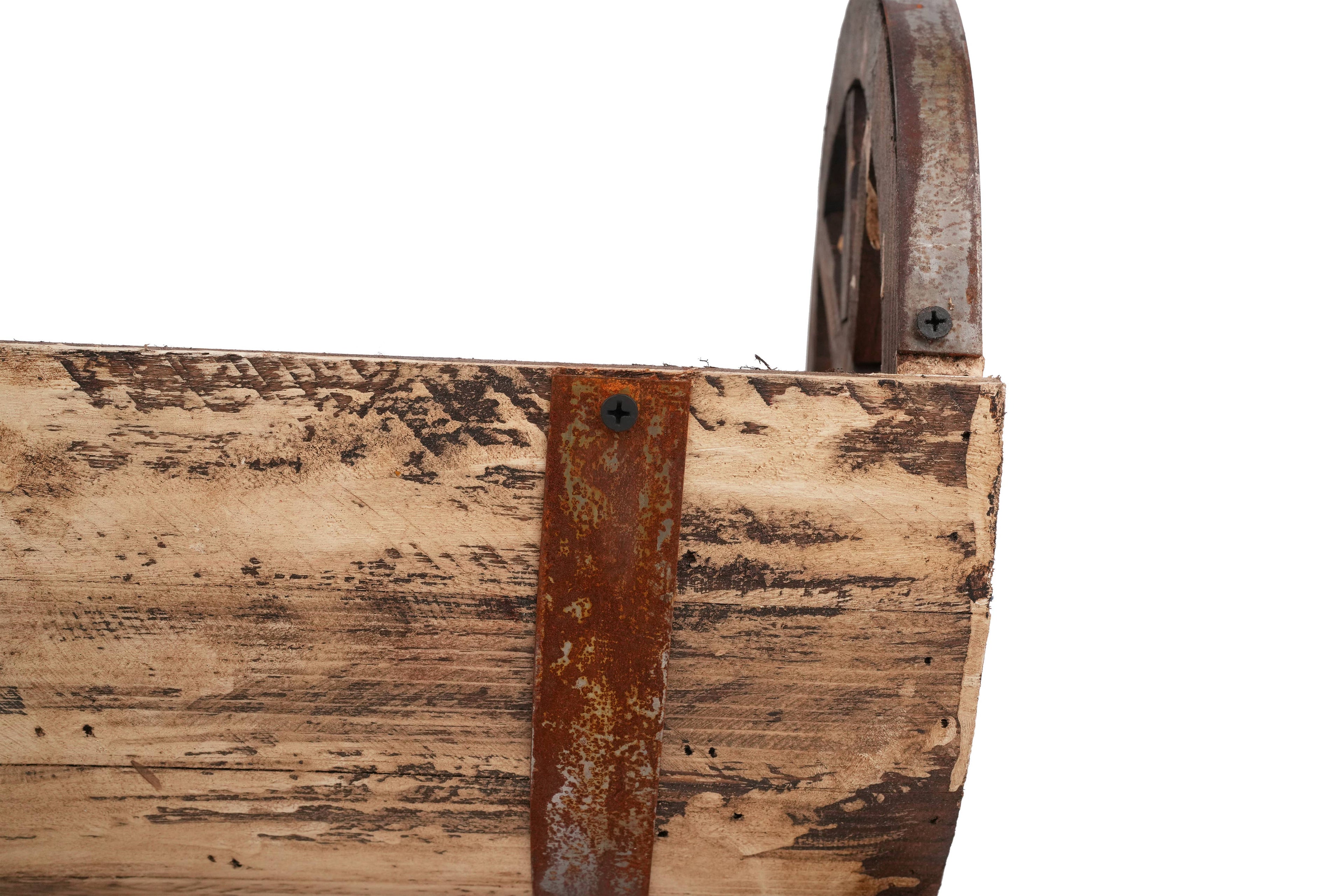Half Barrel Wooden Storage Rack