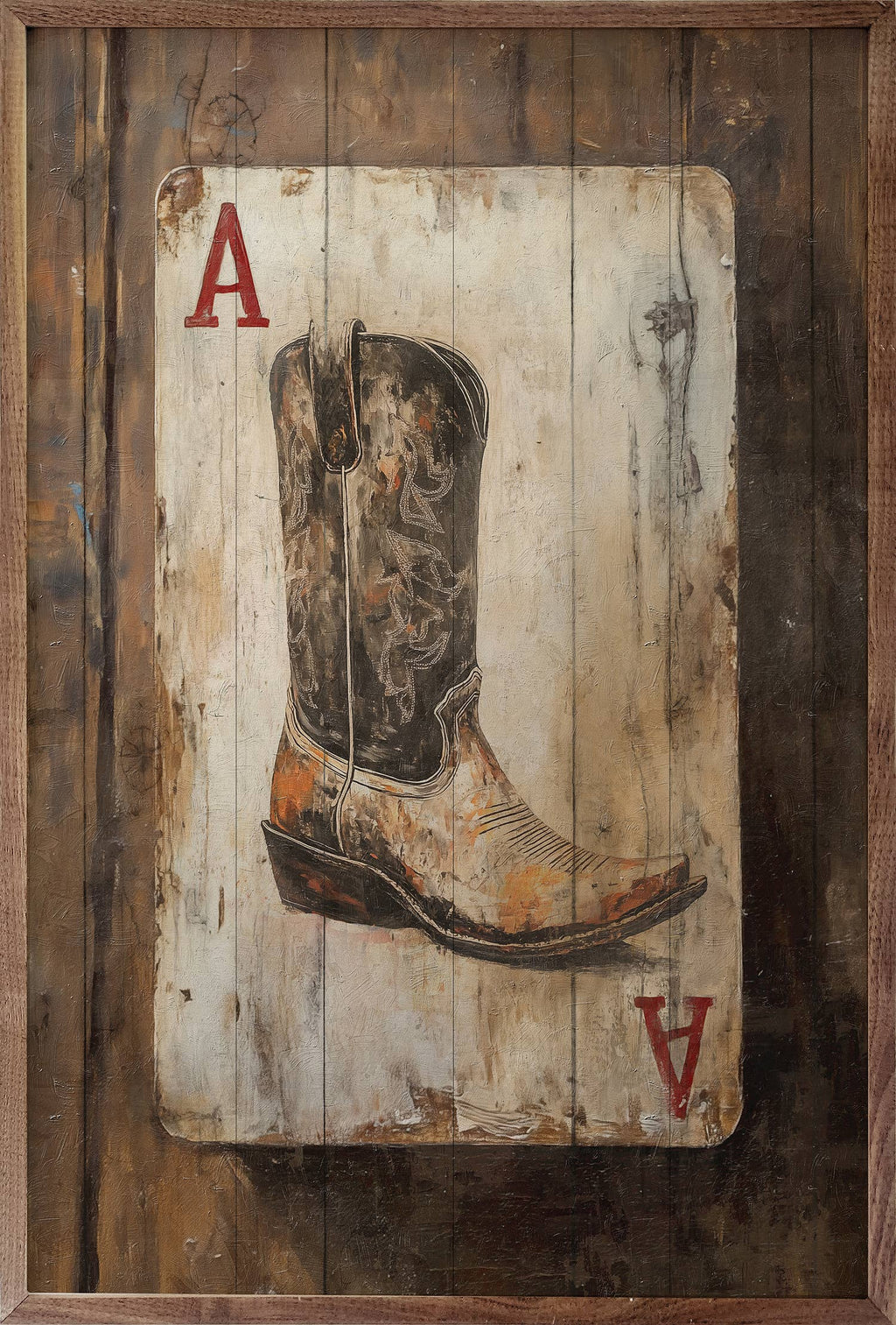 Western Playing Card 3 By Nina Blue: 10x16
