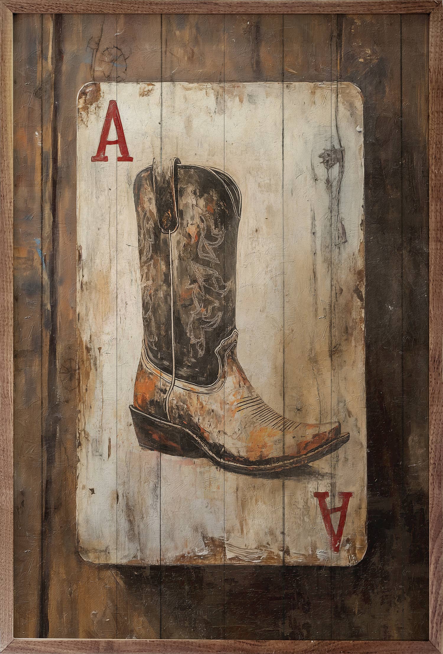 Western Playing Card 3 By Nina Blue: 10x16