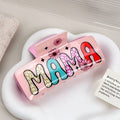Mother's Day Floral MAMA Print Large Hair Clip: B
