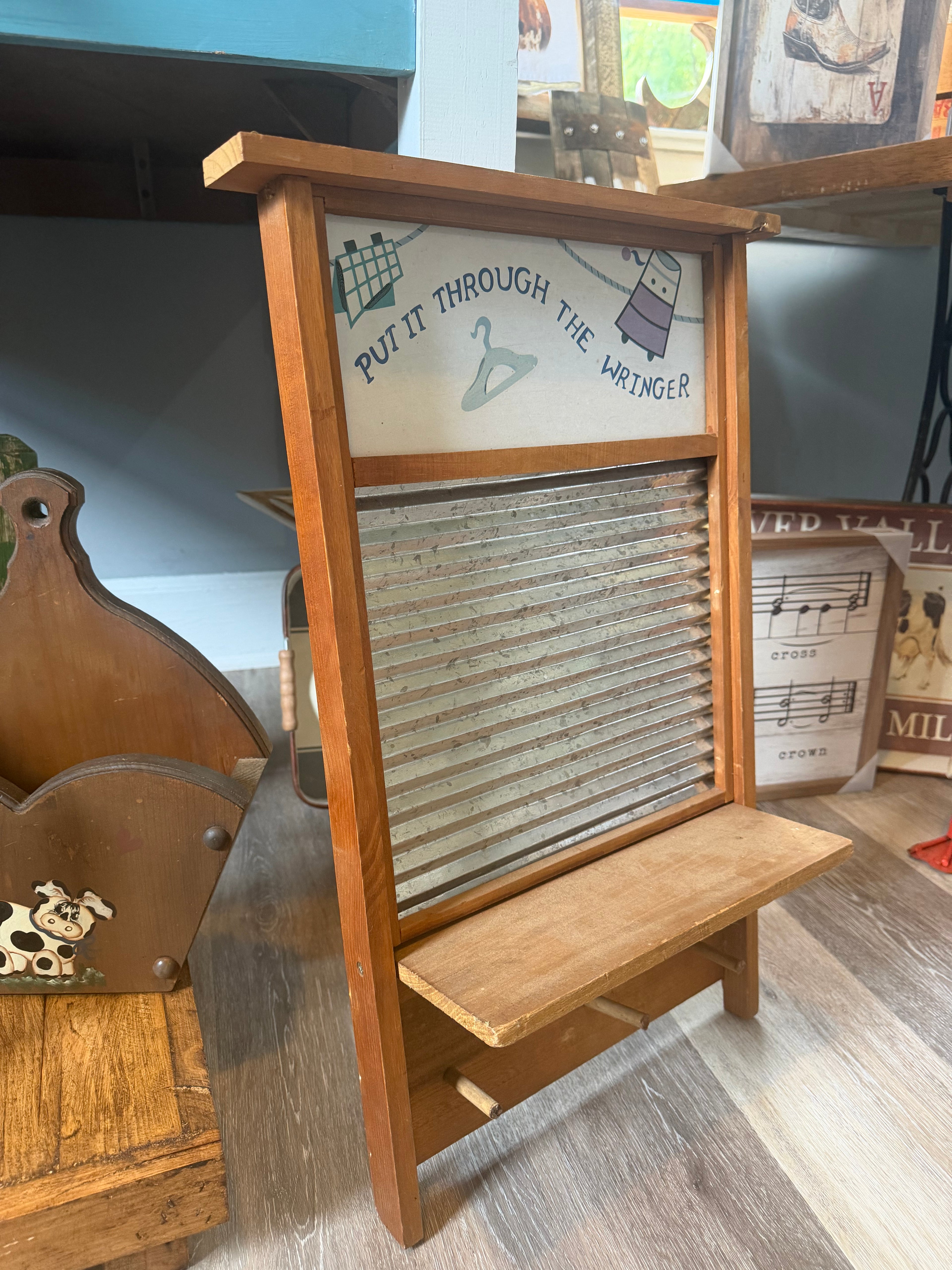 Laundry Washboard Shelf