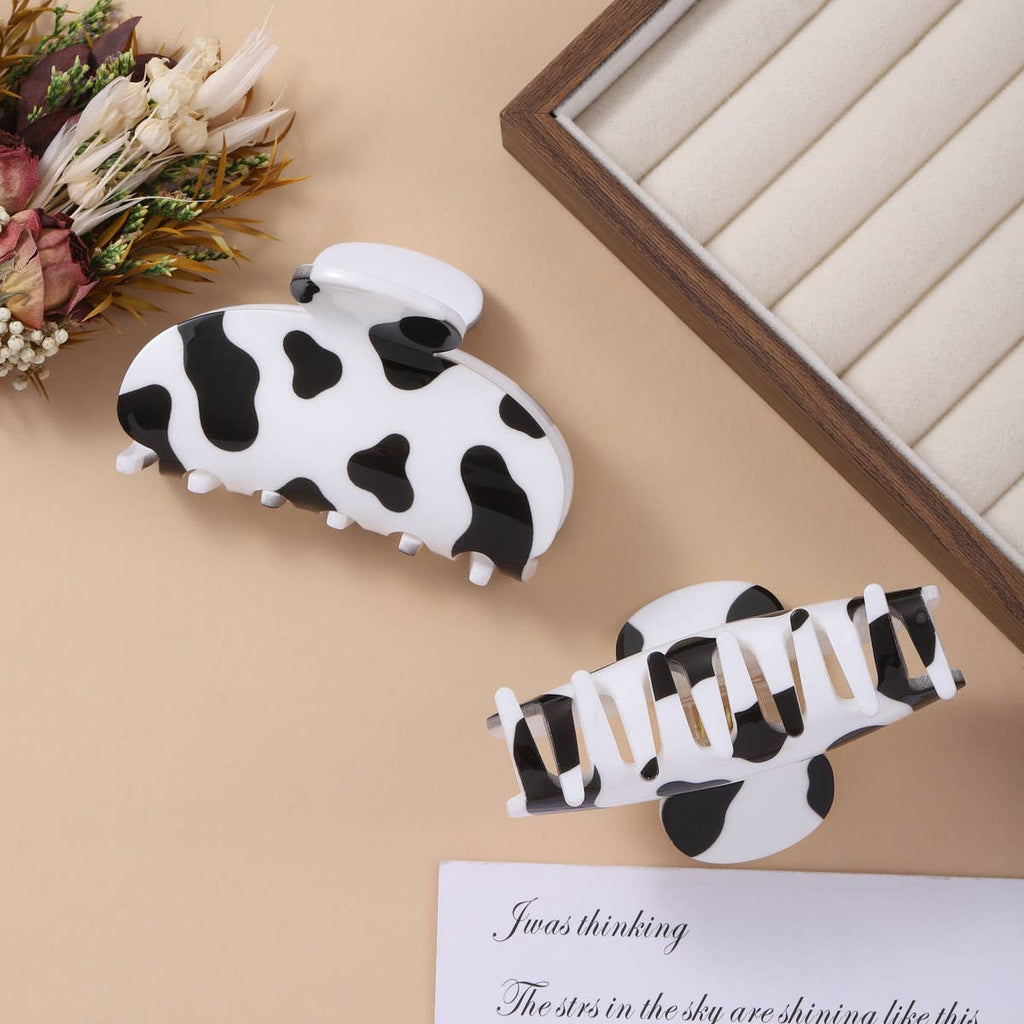 Cow Print Claw Clip