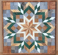 31x31" Barn Quilt- Green Tones