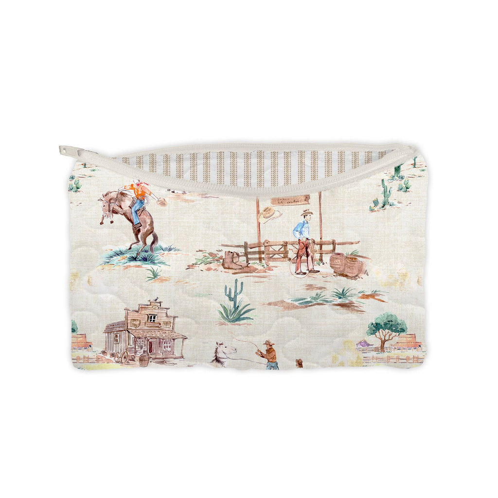 Retro Cowboy Makeup Bag: Large