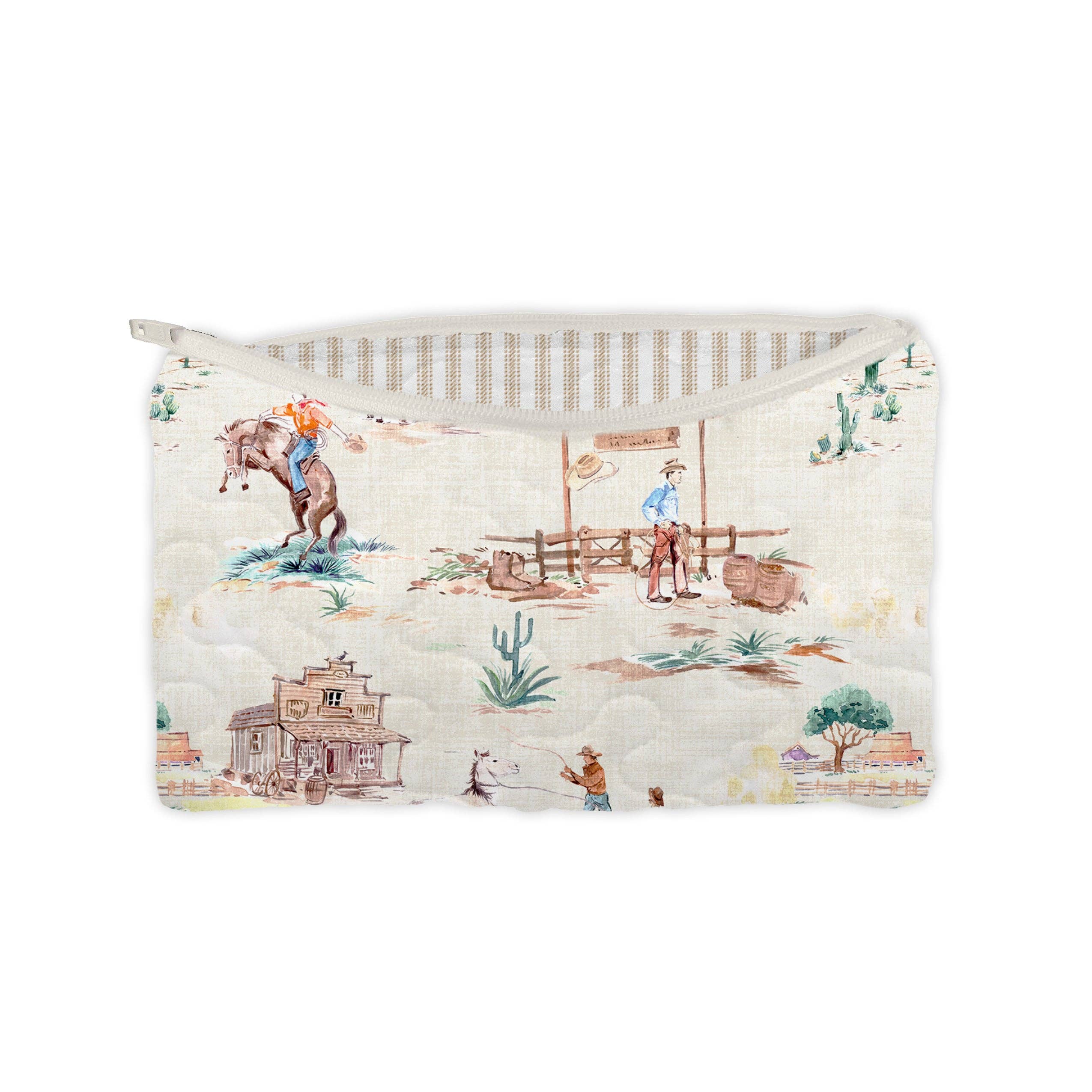Retro Cowboy Makeup Bag: Large
