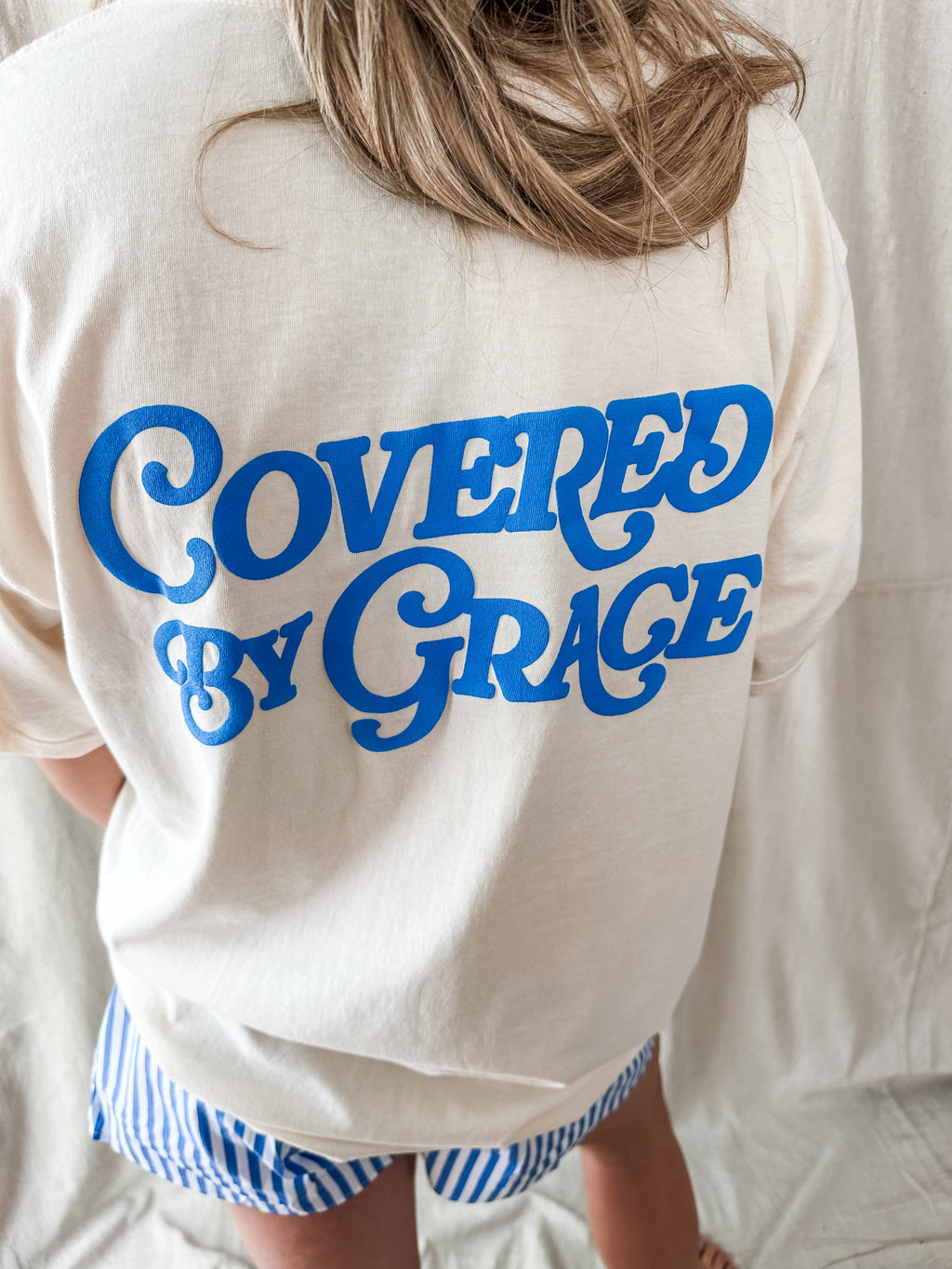 Covered By Grace blue puff