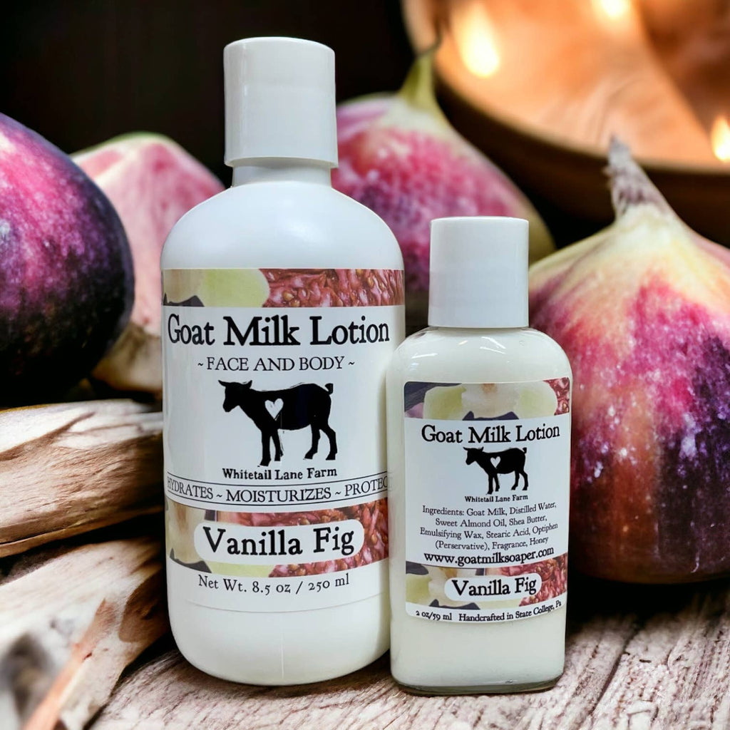Goat Milk Lotion - Vanilla Fig: 8.5 oz with disc cap lid