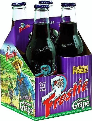 Frostie Concord Grape Soda, 12oz Glass Bottle