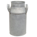 Natural Zinc Milk Can, 10.5"H