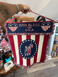 God Bless The USA Woven Patriotic Tapestry