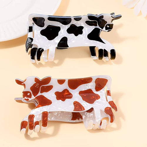 Brown Cow Claw Clip