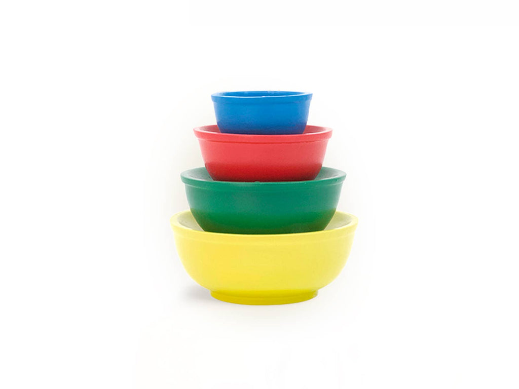 Mini Pyrex-Inspired Mixing Bowls – Retro Stackable Set: Spring Blossom