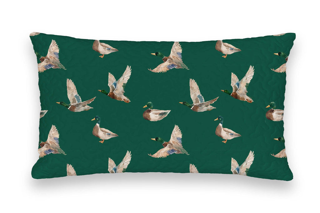 Mallory Ducks Green Quilt: King