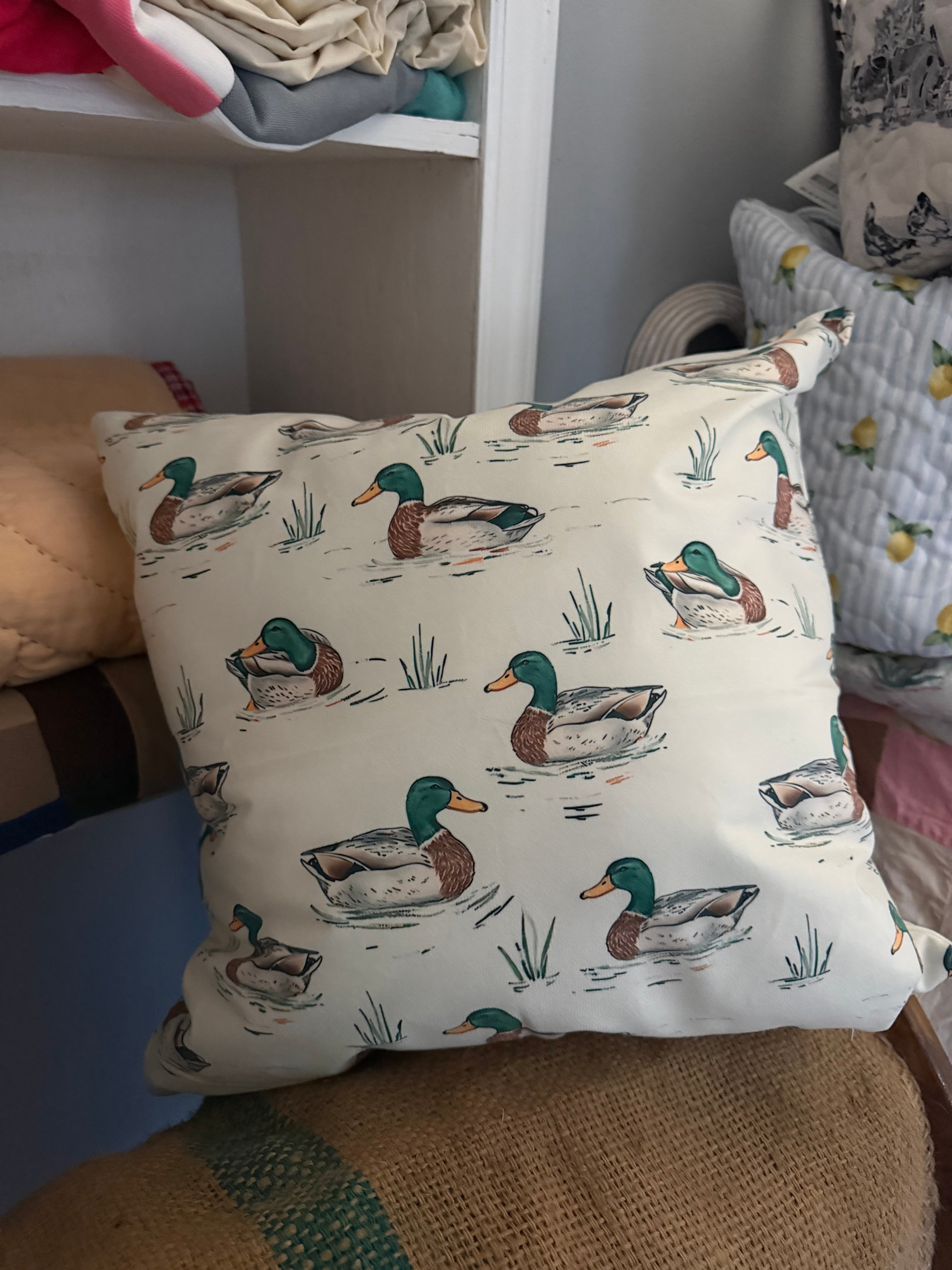 It's Raining Ducks Pillow