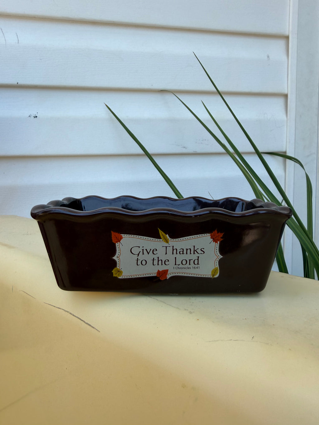 Give Thanks To The Lord Ceramic Dish