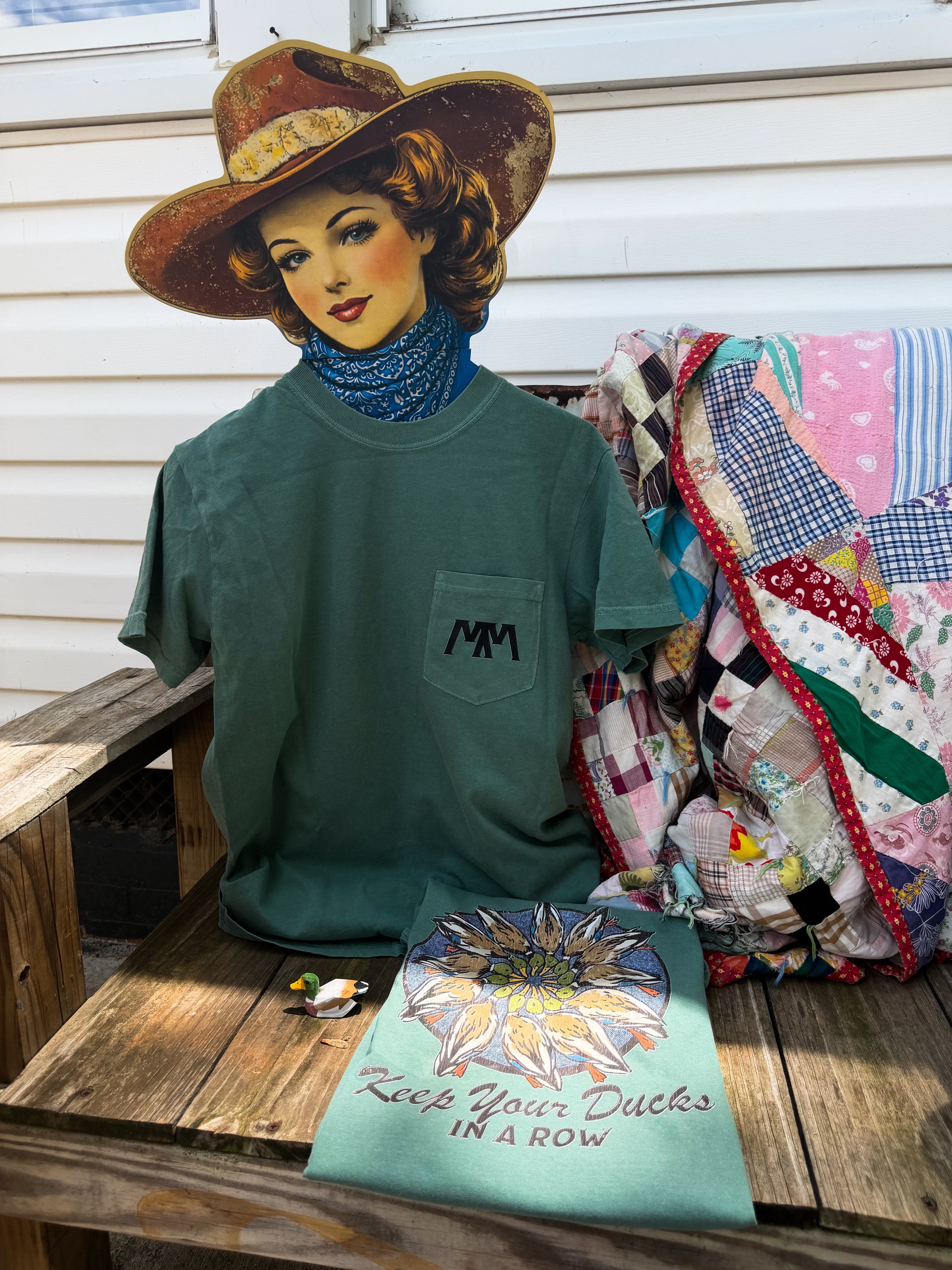 Keep Your Ducks In A Row Pocket Graphic Tee