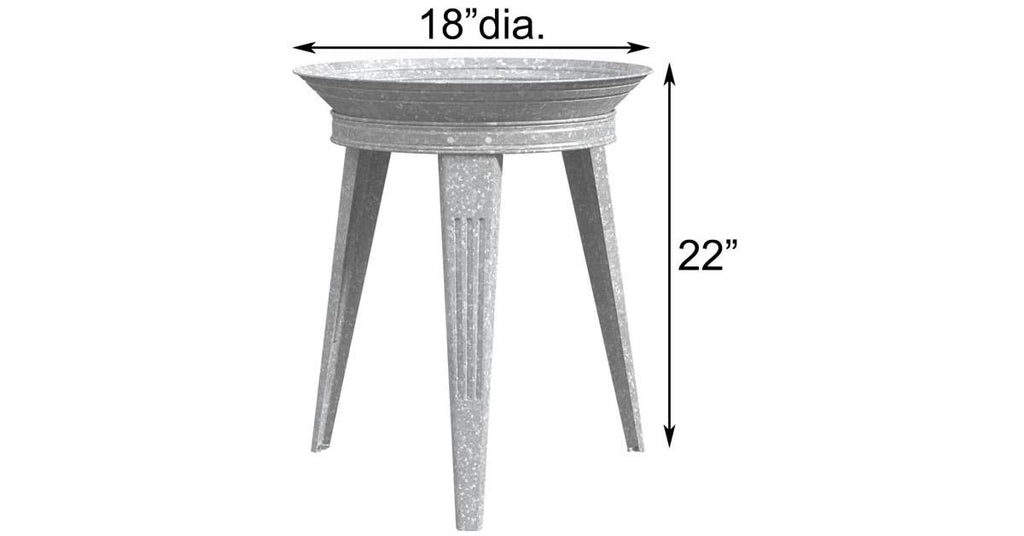 Vintage Metal Bird Bath and Stand