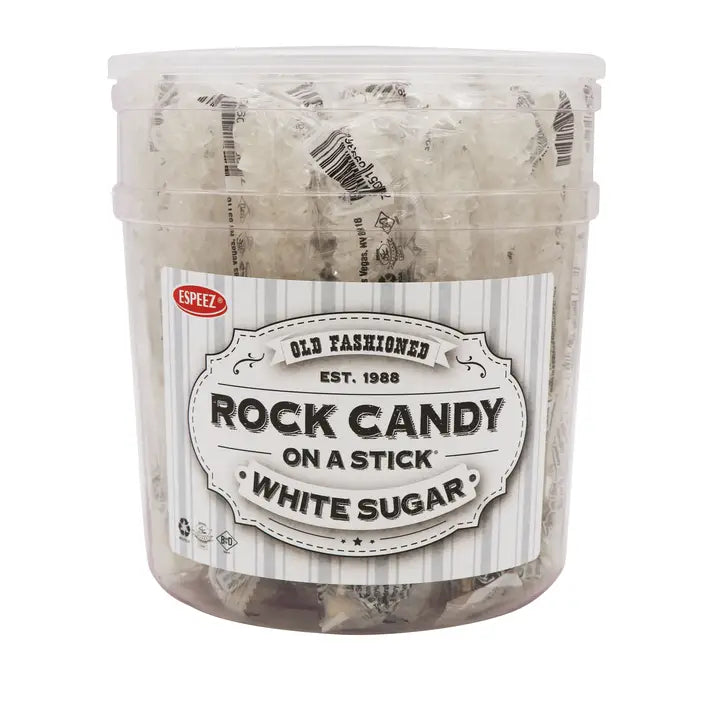 Old Fashion Rock Candy On A Stick- White Sugar