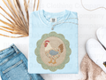 Faux Patchwork Chicken Graphic Tee