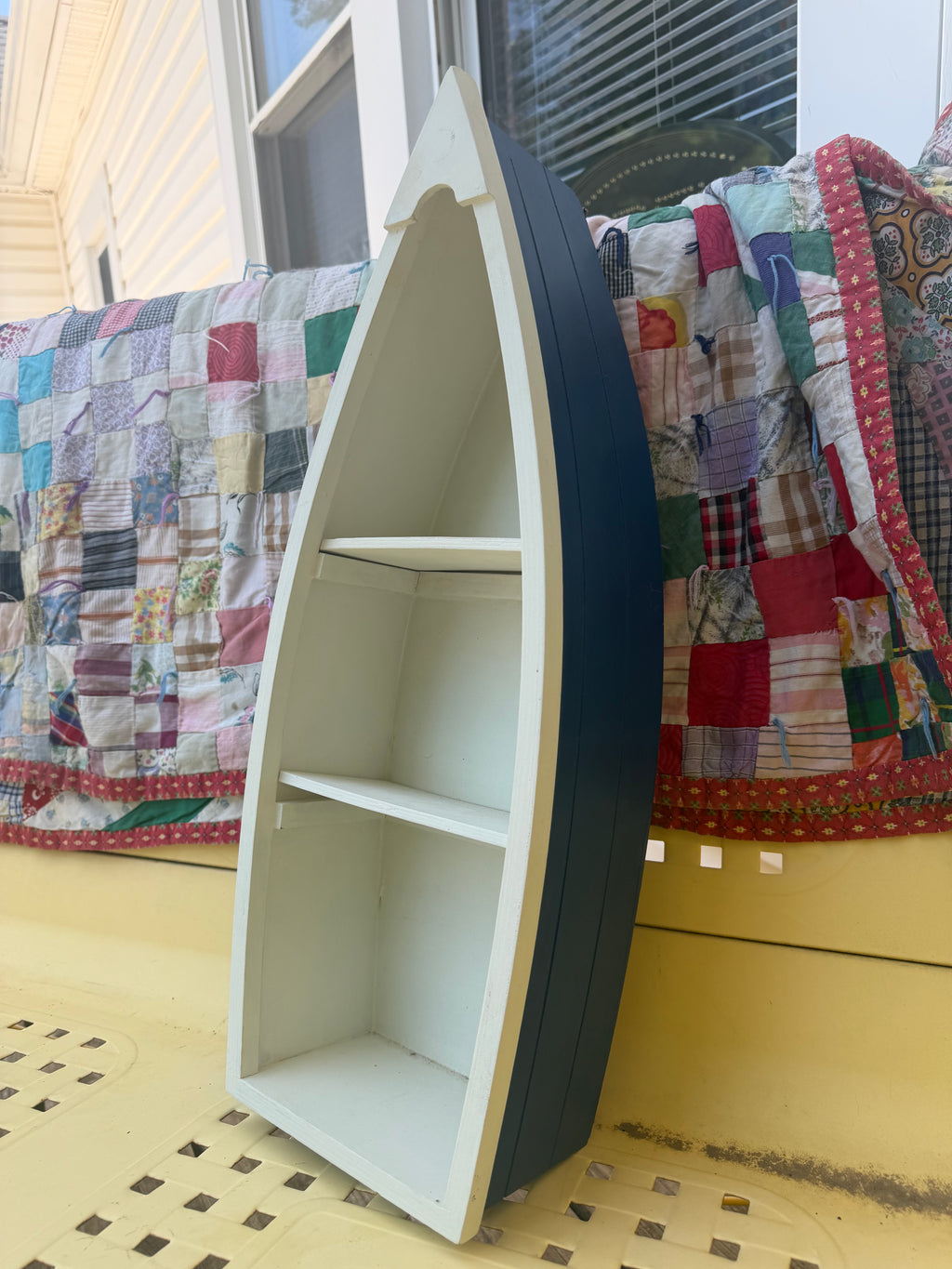 Vintage Canoe Boat Shelf