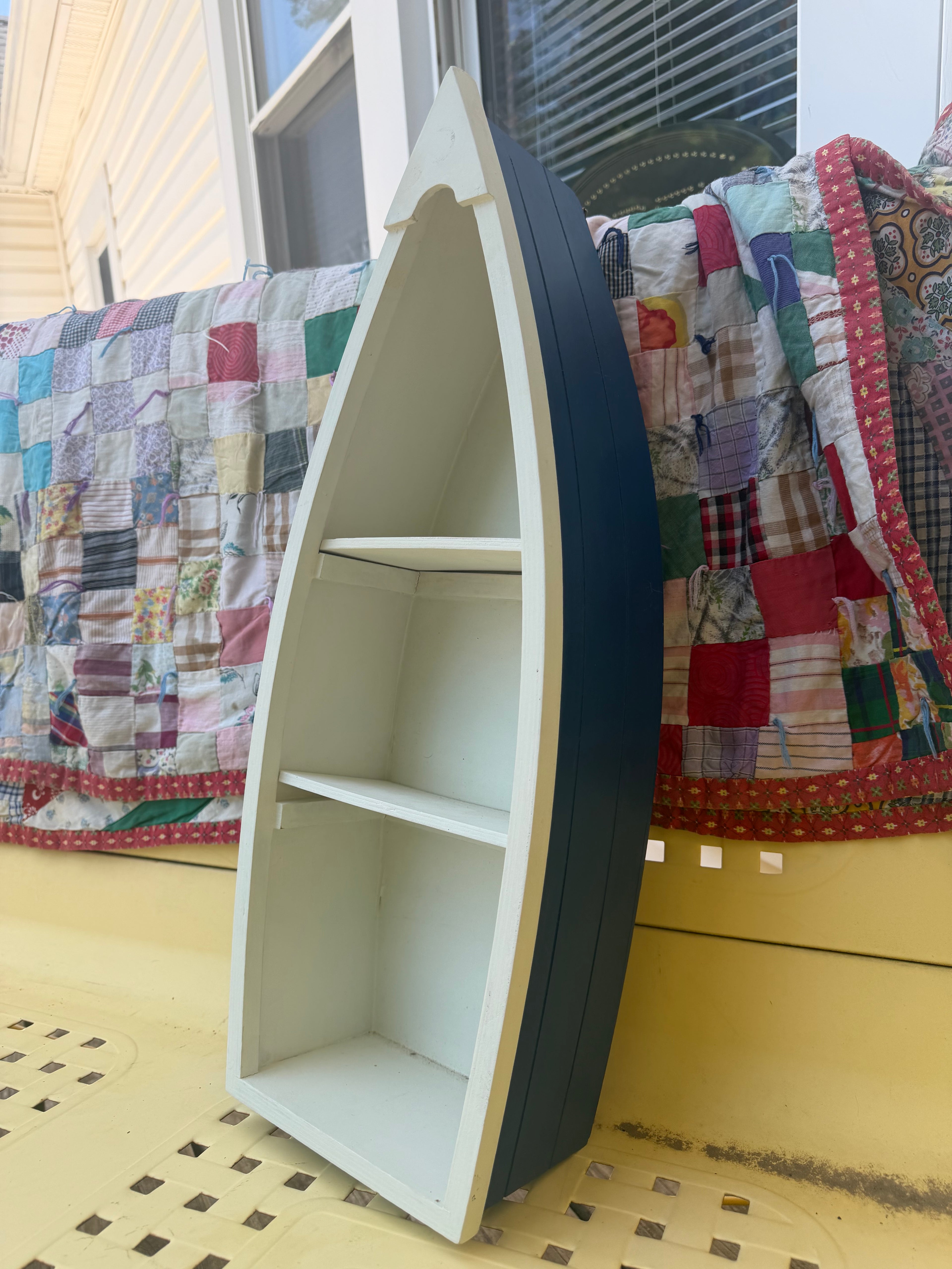 Vintage Canoe Boat Shelf