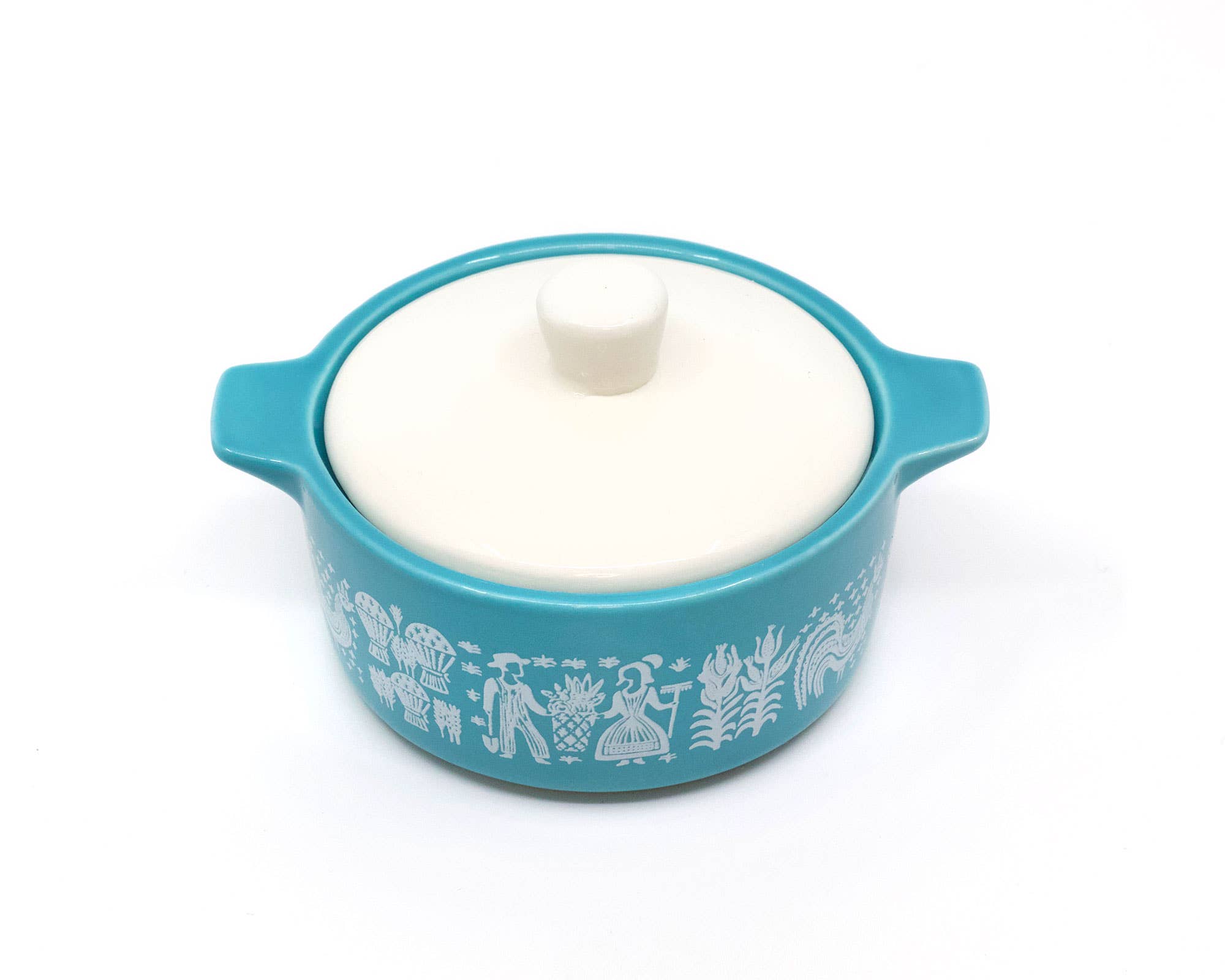 Pyrex-Inspired Butterprint Casserole Ceramic Trinket Box