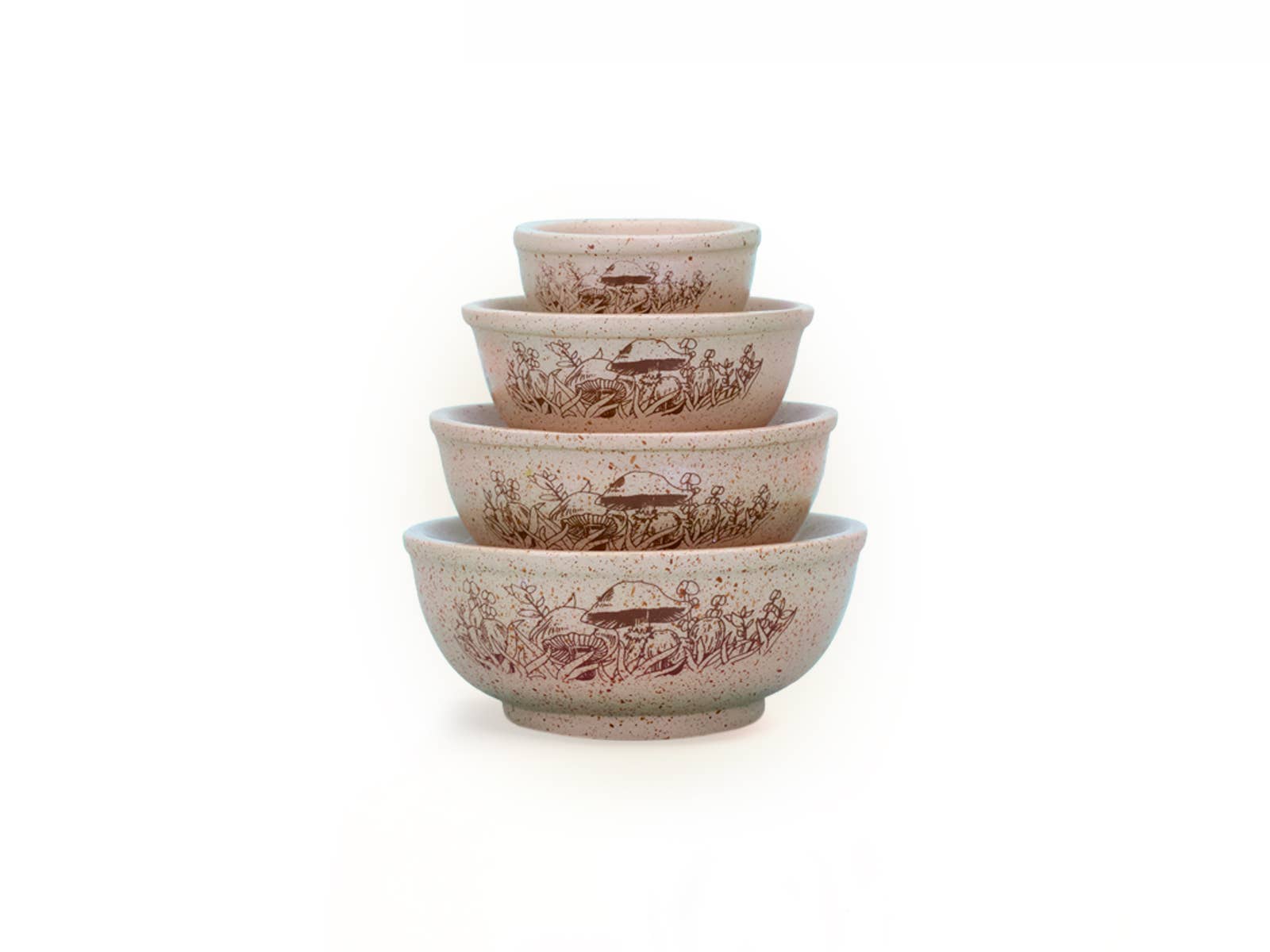 Mini Pyrex-Inspired Mixing Bowls – Retro Stackable Set: Spring Blossom