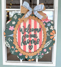 WELCOME TO OUR HOME SCALLOPED SIGN : 21.65"
