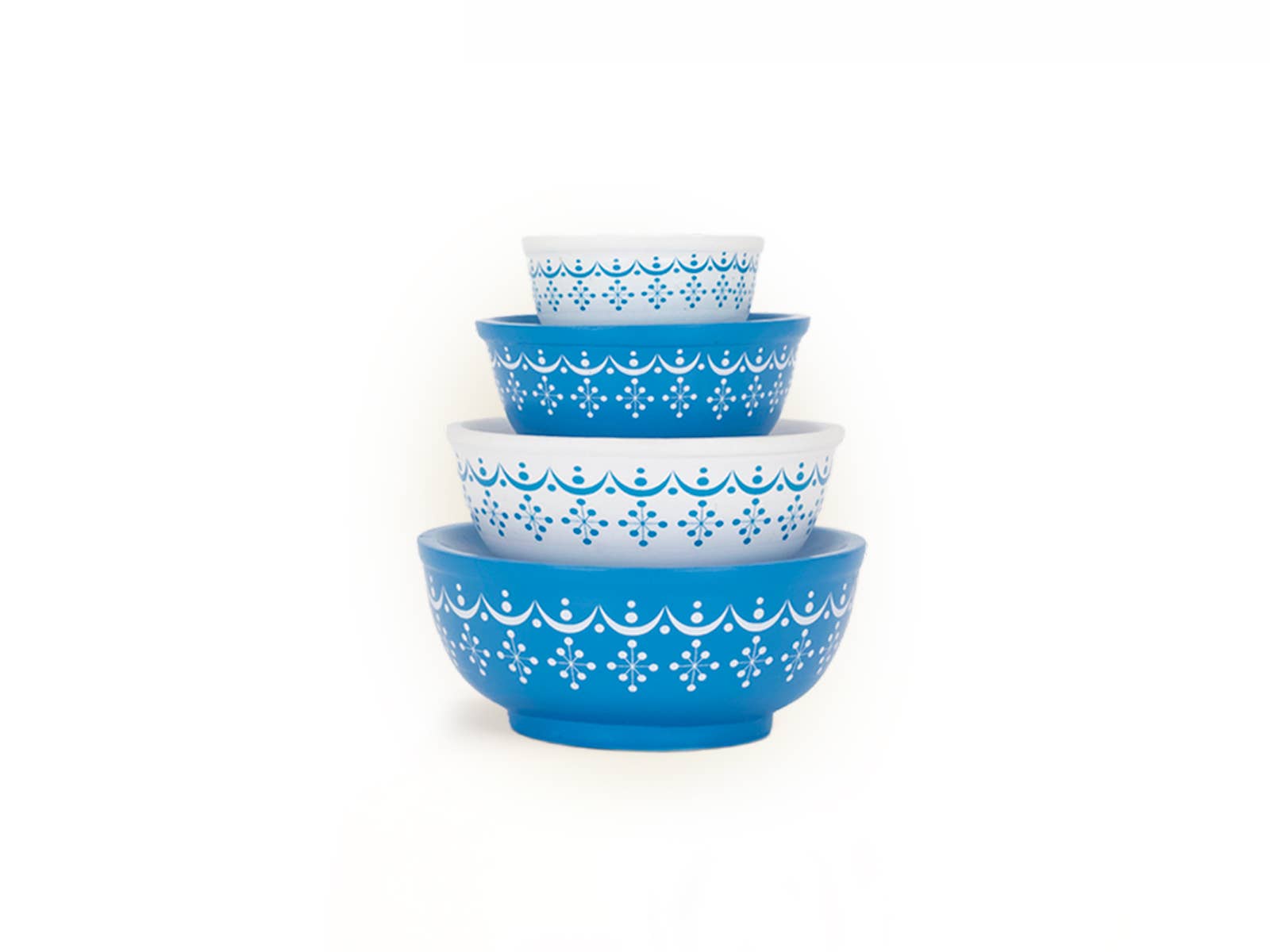 Mini Pyrex-Inspired Mixing Bowls – Retro Stackable Set: Gooseberry