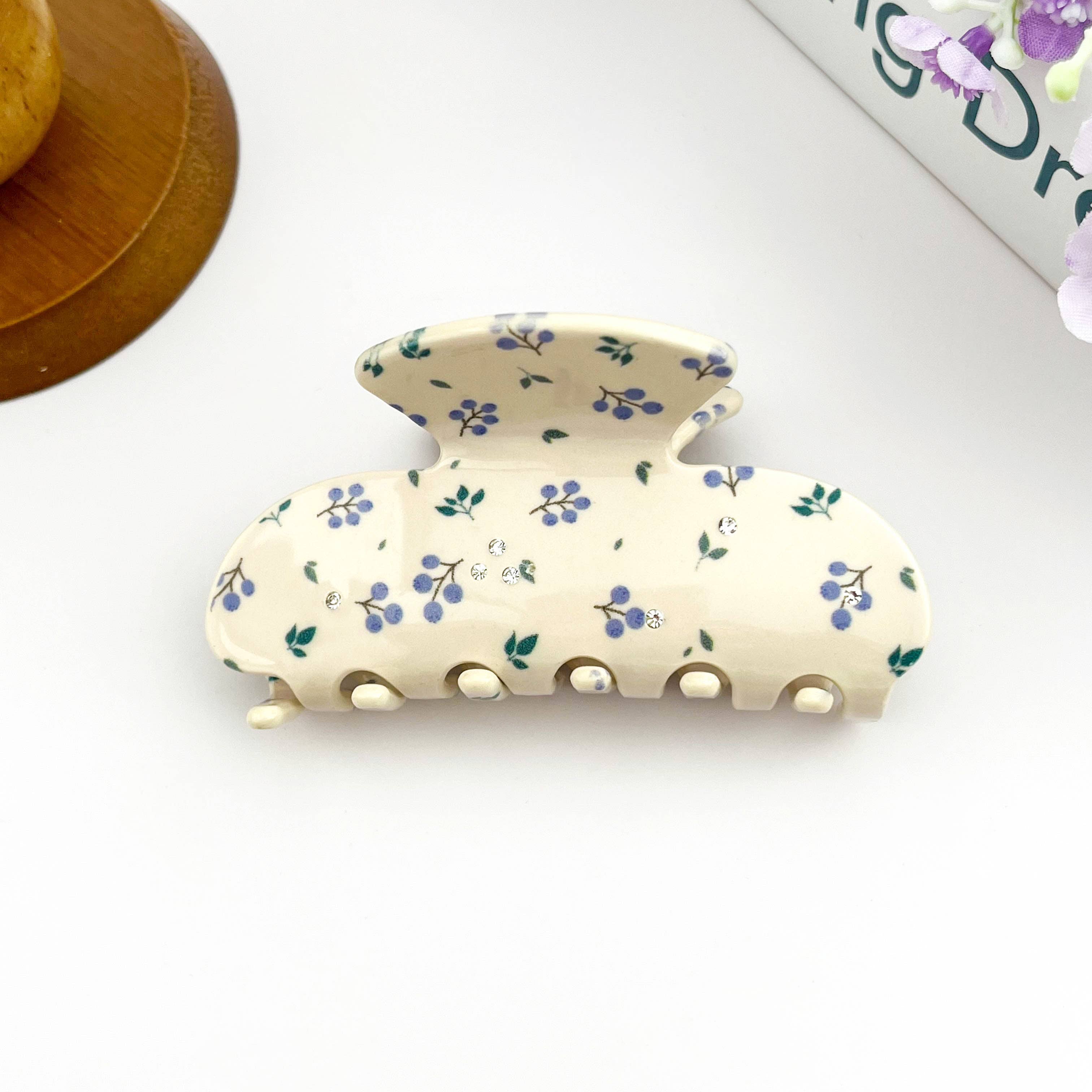 Elegant Dainty Blueberry Claw Clip