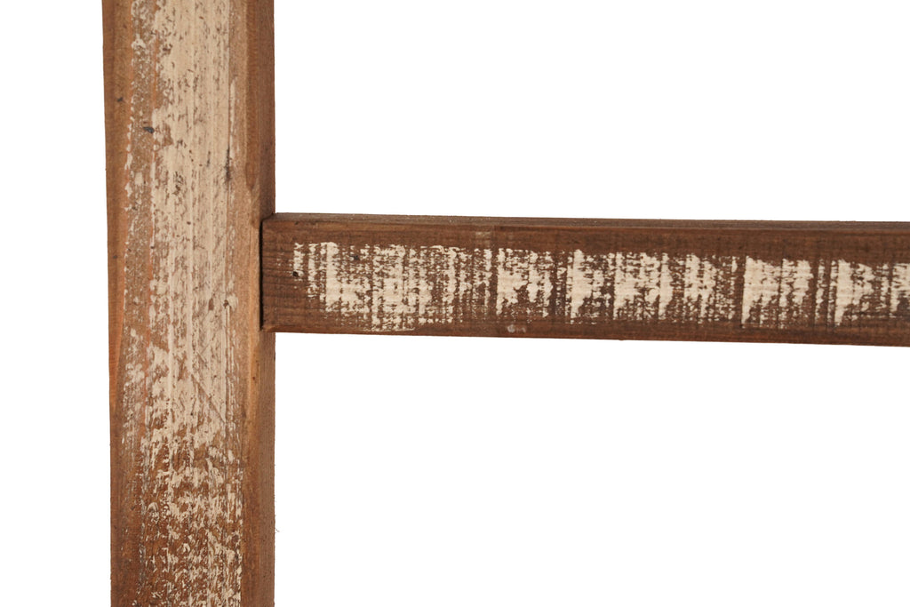 Farmhouse 4 Foot Blanket Wood Ladder: Antiqued White
