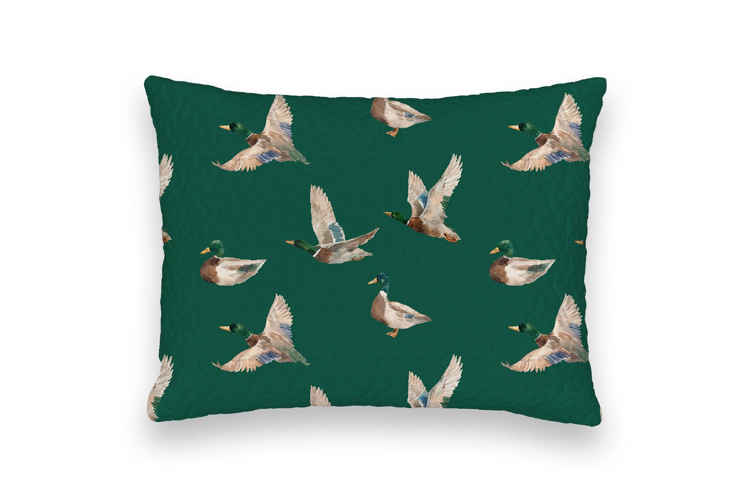 Mallory Ducks Green Quilt: King