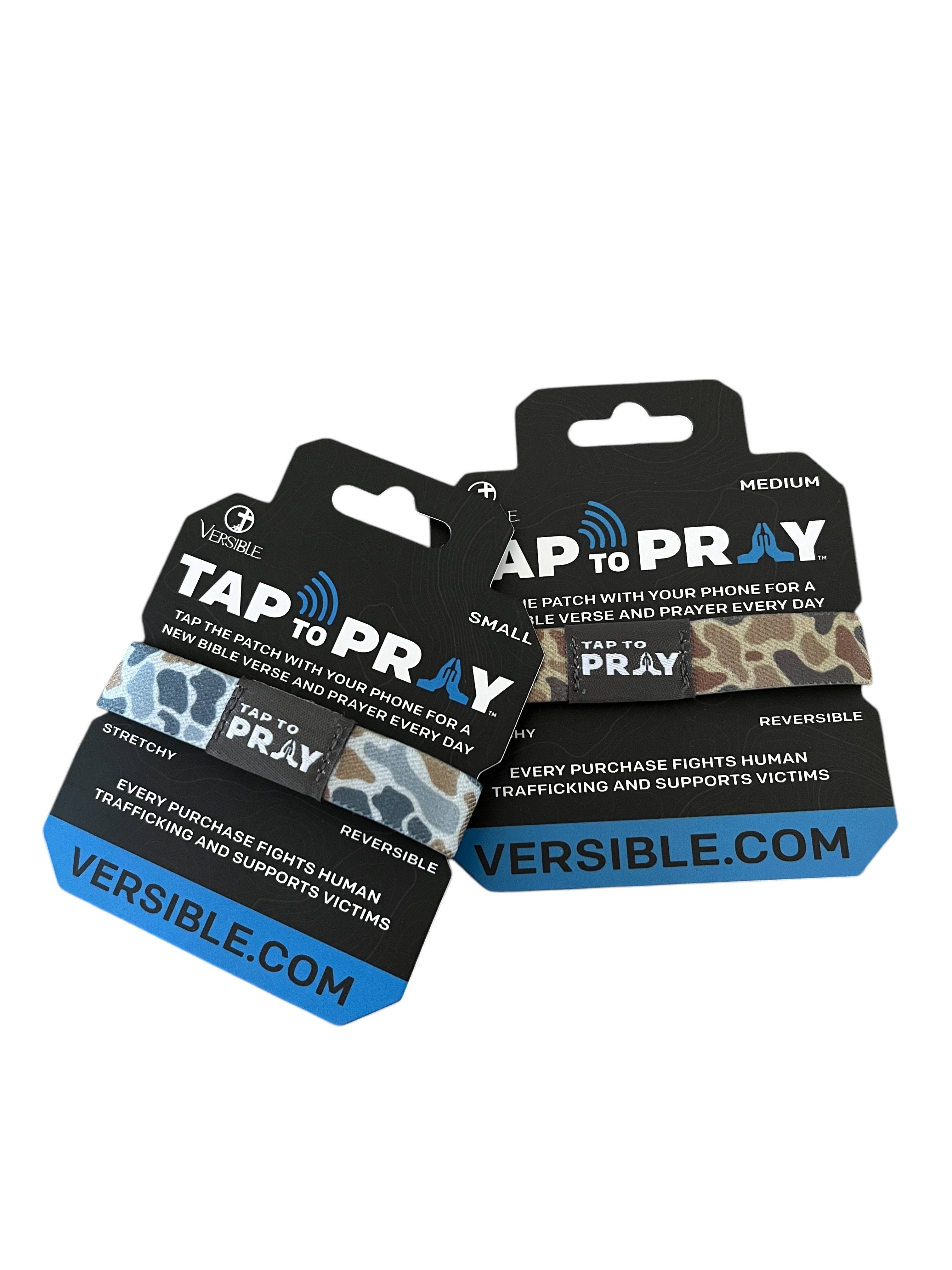 Tap To Pray® Wristband – River Rock Camo - Sahara and Copper