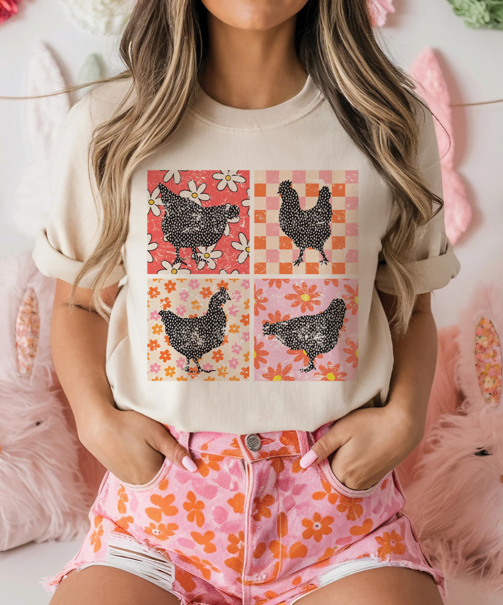 Spring Chickens Graphic Tee