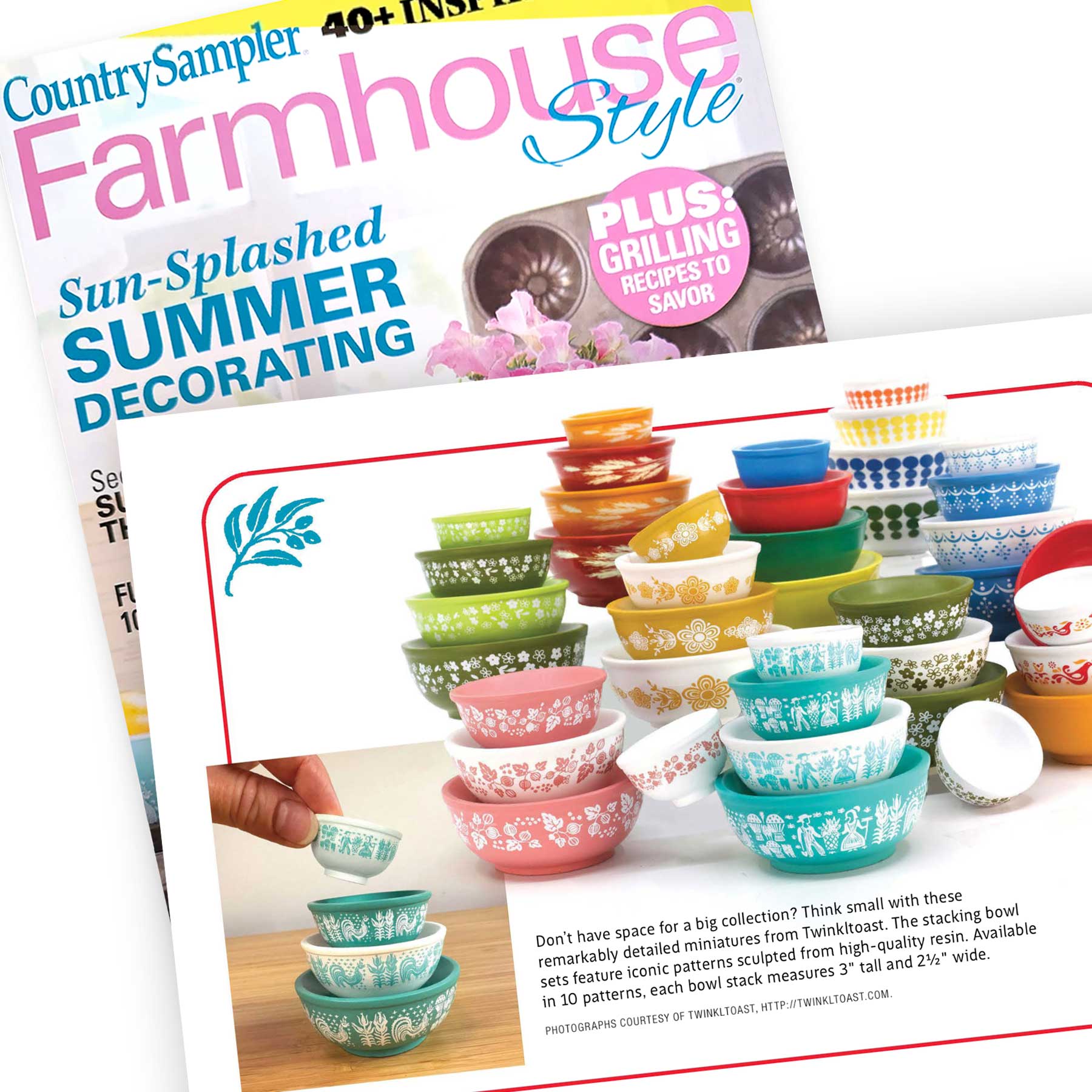 Mini Pyrex-Inspired Mixing Bowls – Retro Stackable Set: Gooseberry