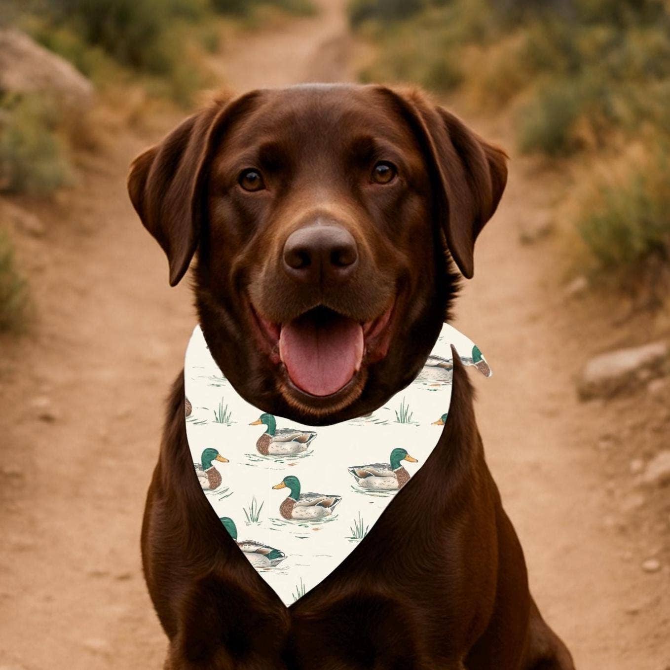 Mallard Duck Tie Dog Bandana Pet Accessories