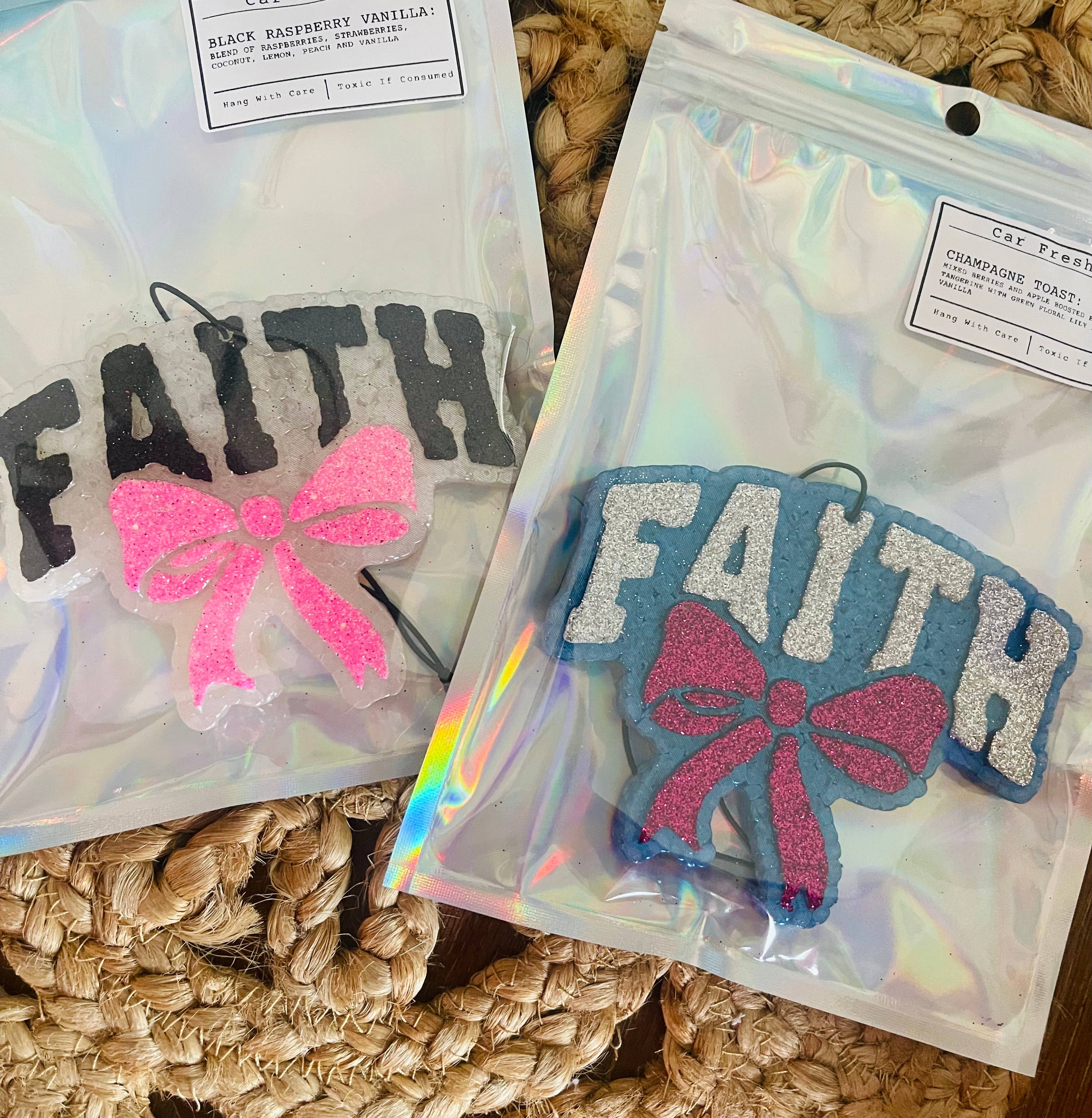 Faith with Bow Car Freshie 