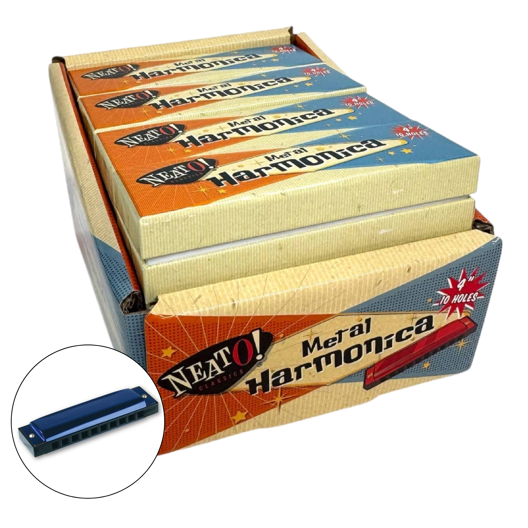 Neato! 4" Metal Harmonica