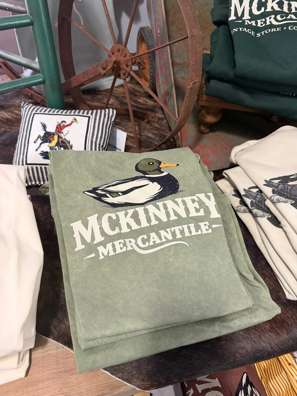 Olive Mineral Wash McKinney Mercantile Graphic Tee