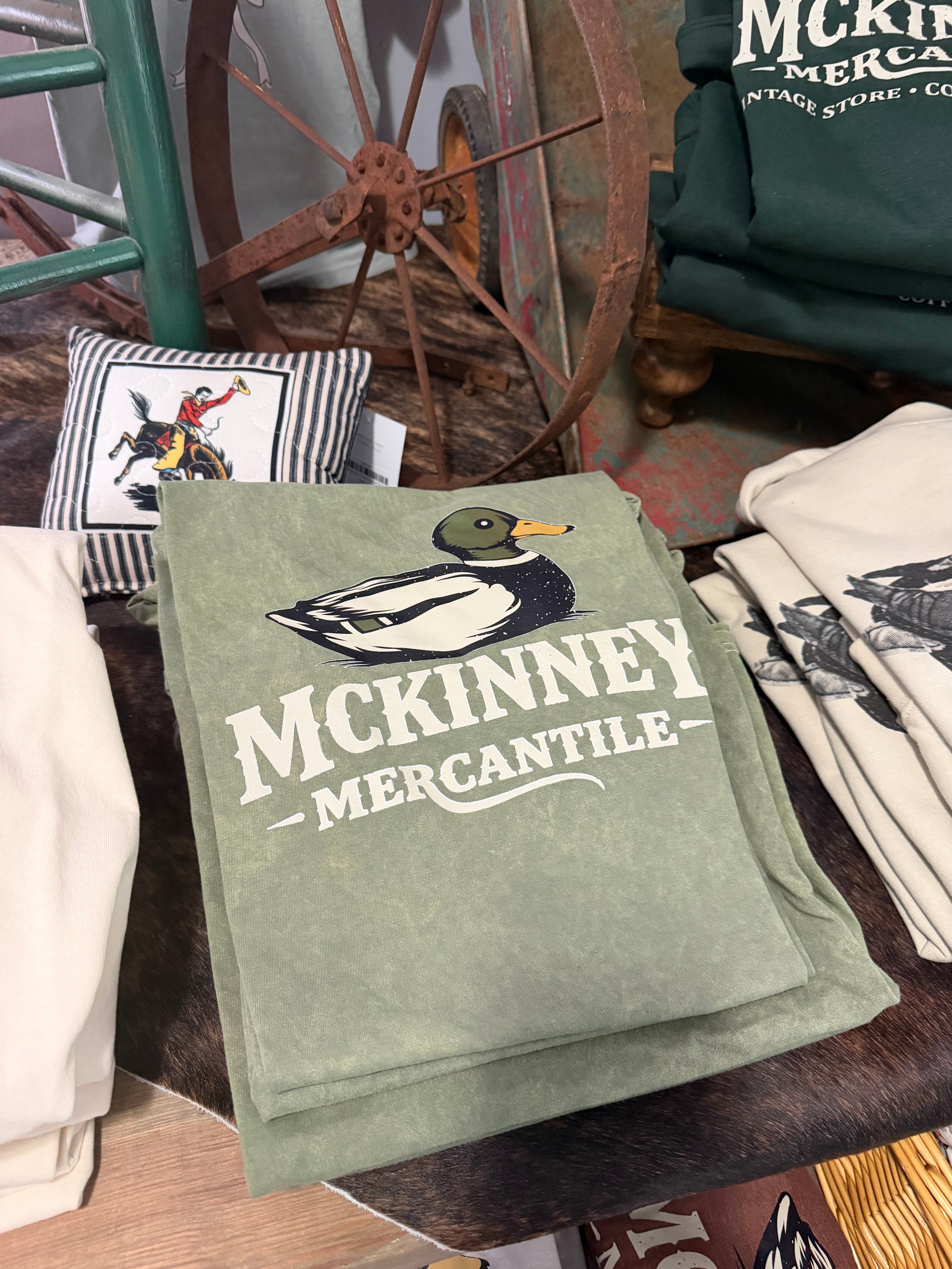 Olive Mineral Wash McKinney Mercantile Graphic Tee