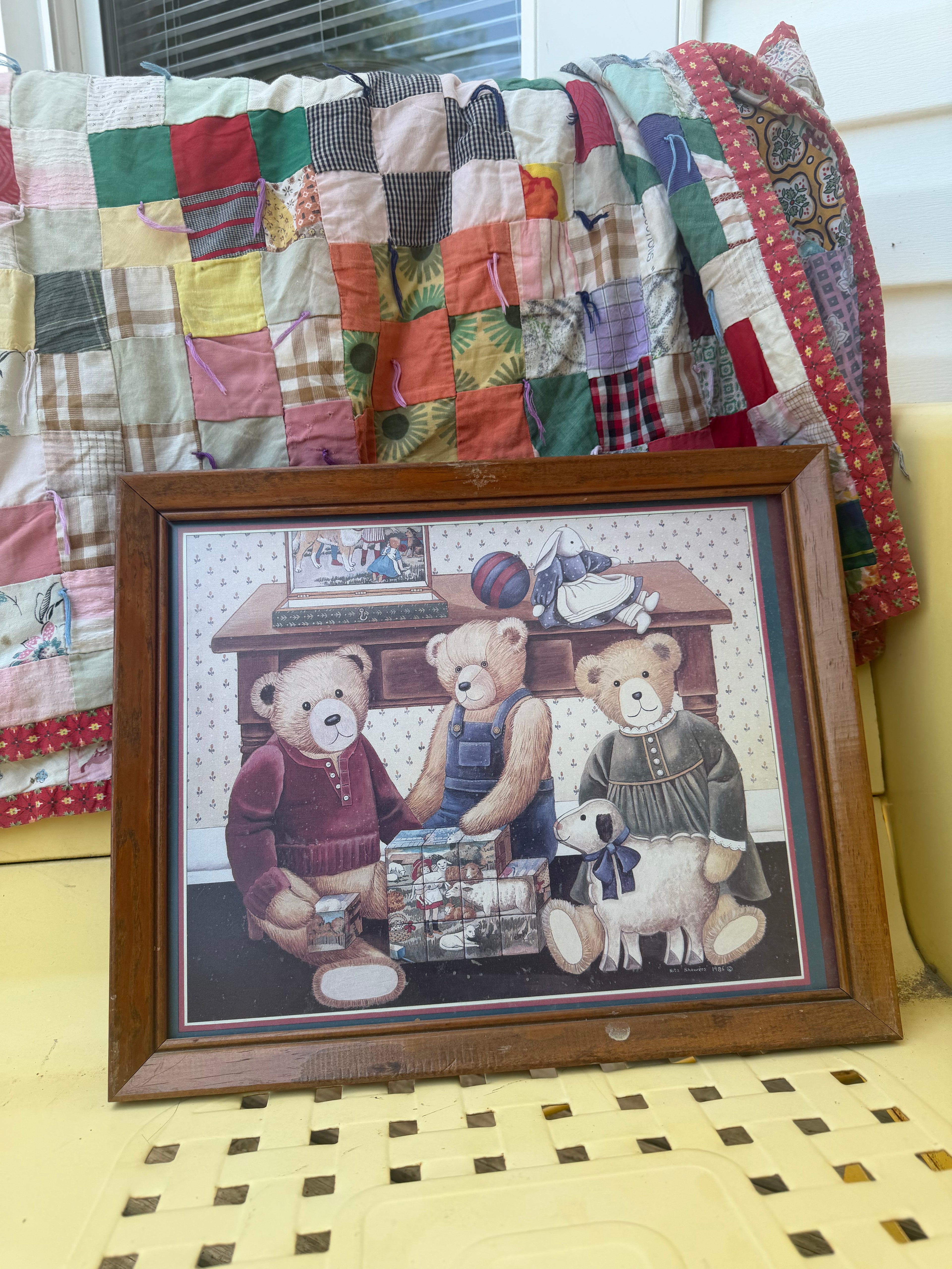 1990's 3 Bears Framed Cottagecore Decor