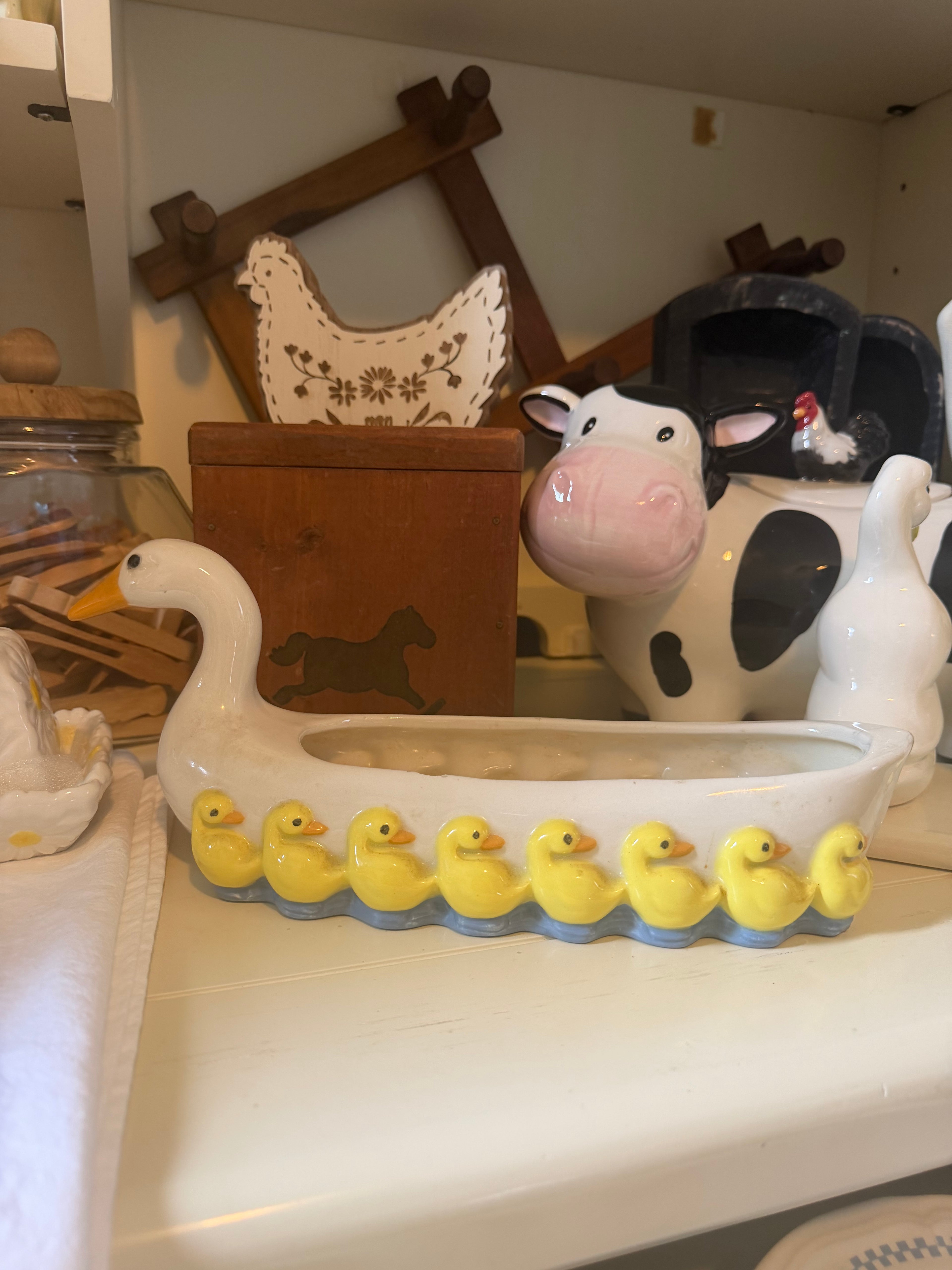Vintage Geese Ceramic Dish